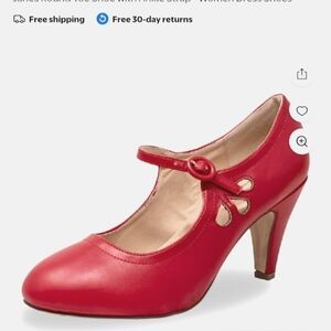 Chase + Chloe Red Mary Jane Pumps.Size 6.ZNew Condition